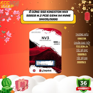 Ổ cứng SSD Kingston NV3 500GB M.2 PCIe Gen4 x4 NVMe SNV3S/500G - Bảo Hành 36 Tháng