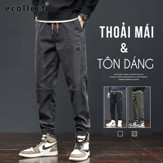 Quần Jogger Nam Denim Cotton Co Giãn Đã Wash Màu ECOLLECT, Logo Thêu Thời Trang Thu Đông 2024 - QD08