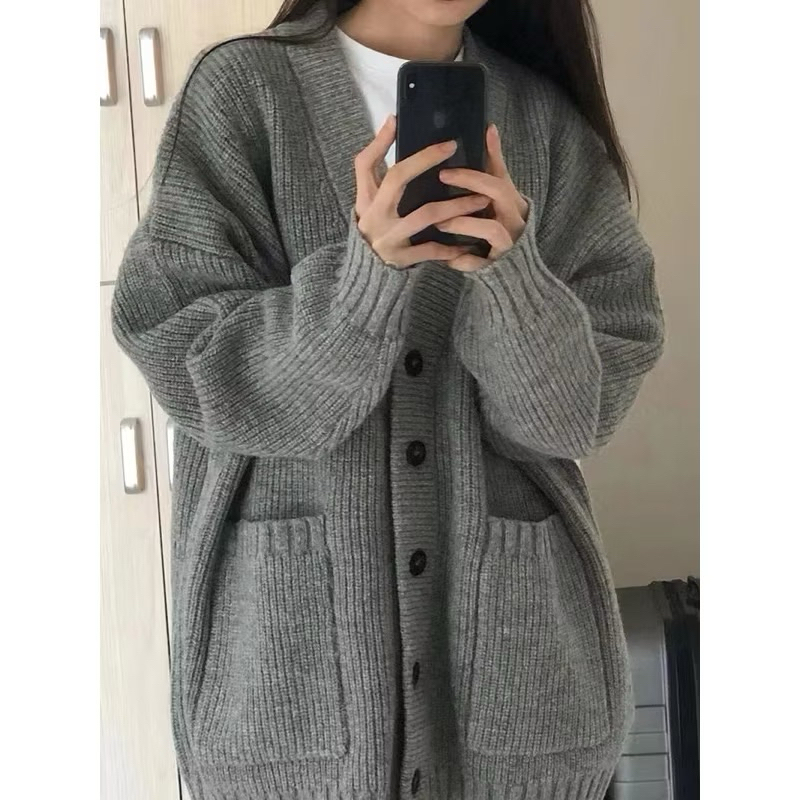 Áo Khoác Len Dệt Kim Dáng dài From Rộng, Áo Cadigan Họa Len Dark ( có bigsize) | BigBuy360 - bigbuy360.vn