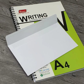  Tập 100 Phong bì trắng A7 A6 A5 CÓ BĂNG DÍNH 2 MẶT - Giấy indo định lượng 120gsm 