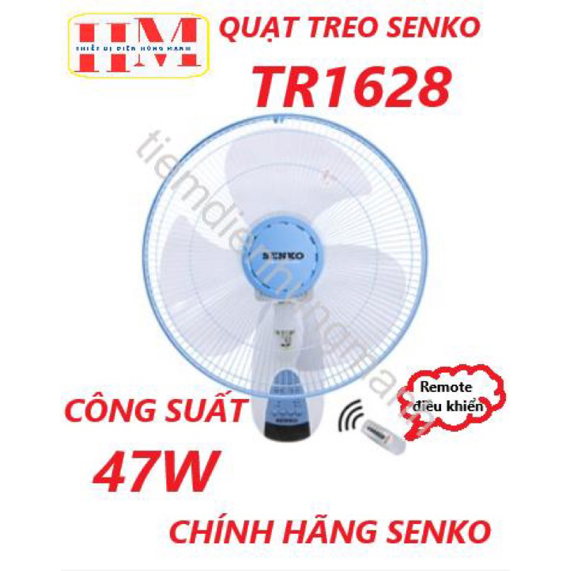 [SENKO] Quạt treo điều khiển remote Senko 47W , có điều khiển từ xa remote - Senko TR1628