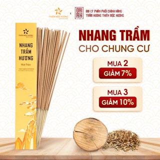 Nhang trầm hương loại 12 năm tích trầm Thiên Mộc Hương hương trầm dịu ngọt dài 30cm, 85gram