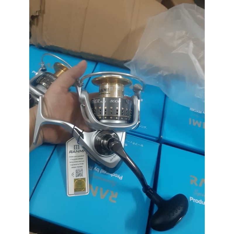 Máy Câu RANMI PLUS nâng cấp tay quay rời, vẫn cốt trợ lực và chống nước : 6000 7000 8000