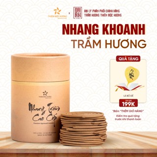 Nhang khoanh trầm hương sạch xông nhà, hương vòng thơm dịu nhẹ THIÊN MỘC HƯƠNG hộp 40 khoanh