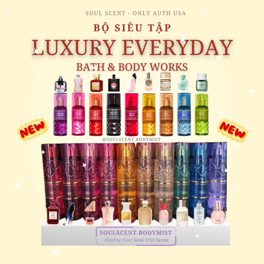 [BST Everyday luxury] Xịt Thơm Nước Hoa Toàn Thân Bath & Body Works Body Mist | Soul Scent - New