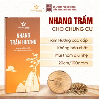 Nhang trầm hương THIÊN MỘC HƯƠNG thơm, ít khói, không hóa chất hộp tích trầm 8 năm 200 cây 20cm