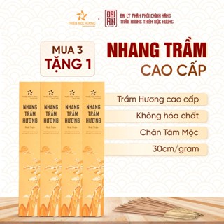 Mua 3 tặng 1 nhang trầm hương THIÊN MỘC HƯƠNG  hương trầm ít khói, không hóa chất dài 30cm