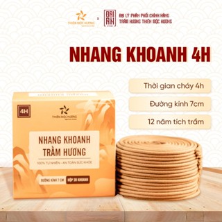 Nhang khoanh trầm hương 4h Thiên Mộc Hương, hương vòng thơm dịu nhẹ 12-16 năm tích trầm - 30 khoanh