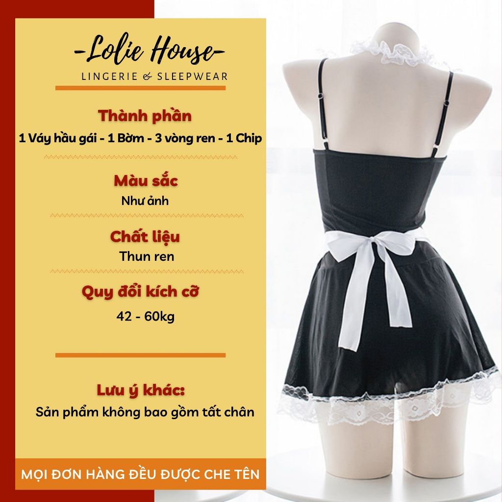 Cosplay hầu gái sexy gợi cảm Đồ ngủ hoá trang người hầu quyến rũ LOLIE HOUSE - CP5 | BigBuy360 - bigbuy360.vn
