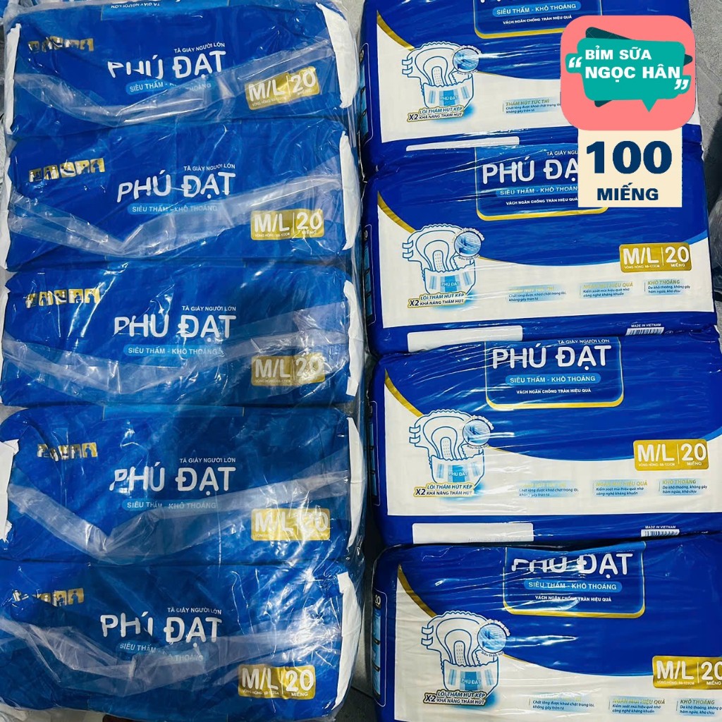 (Sỉ 100 miếng) Bỉm già Phú Đạt ML10 và XL10 siêu rẻ #bỉm già phú đạt #tã già phú đạt #tã phú đạt #tã già #bỉm phú đạt
