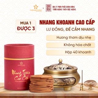 Combo nhang khoanh trầm hương cao cấp Thiên Mộc Hương loại 16 năm xông thơm nhà, đón tài lộc