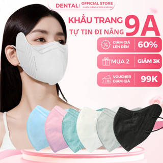 (TẶNG 10 CÁI) Thùng 310 cái Khẩu trang 9A DENTAL 5 lớp Kháng Khuẩn,Form rộng chống nắng và tia uv Khắc tinh của Mùa Hè