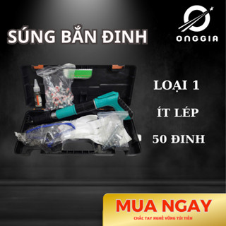 [ Tặng kèm 50 đinh ] Máy bắn đinh bê tông đinh hạt nổ ONGGIA chuyên bắn cố định kệ vào tường