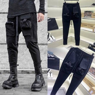 Quần túi hộp jogger cargo nam PB kaki thêu túi hộp khoá zip nắp dán đùi ống bó dày dặn boy phố CP08P