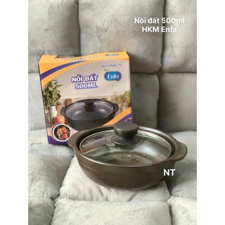 Nồi đất nắp kính 500ml