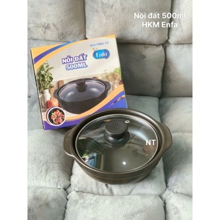Nồi đất nắp kính 500ml
