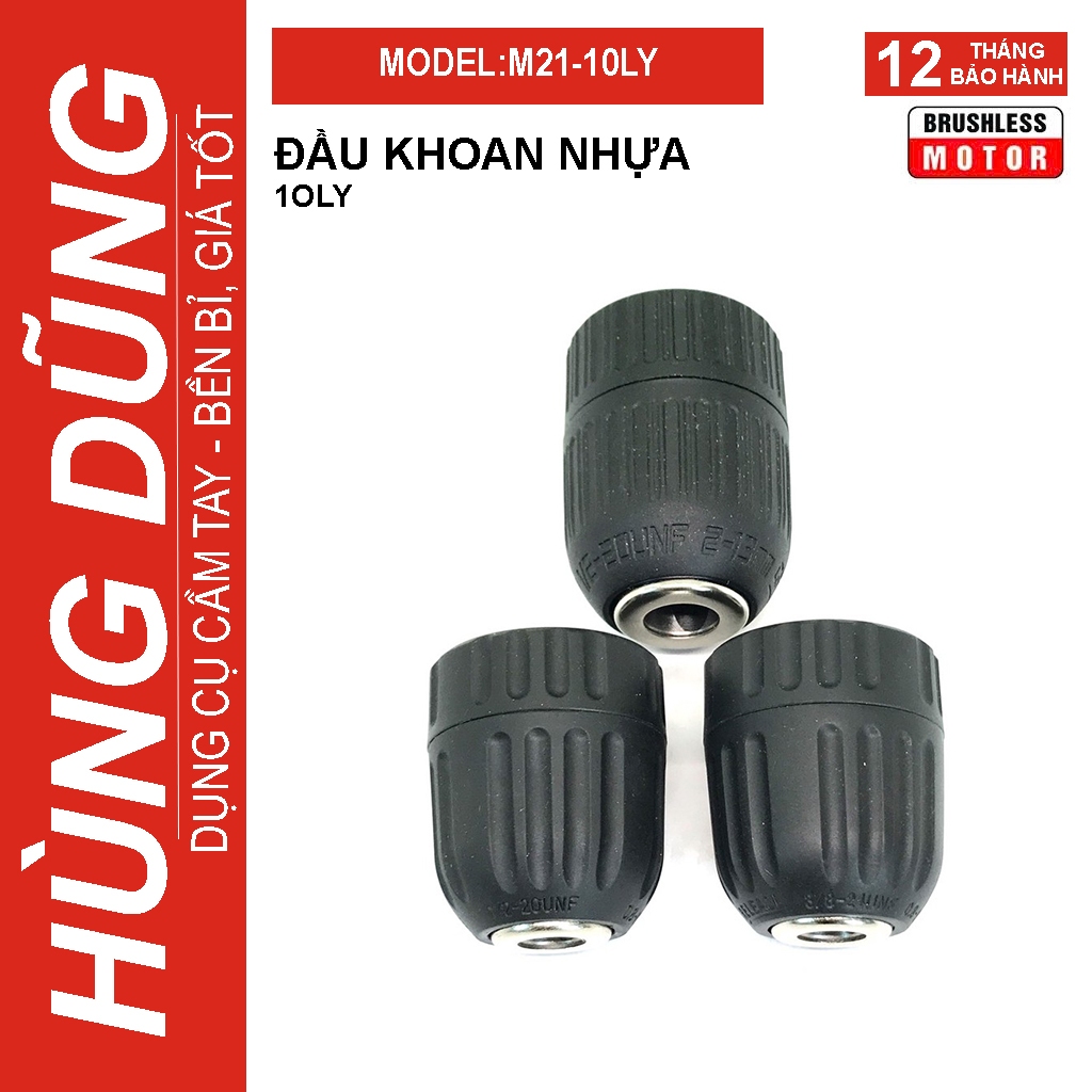 Đầu Khoan Nhựa Vặn Tay 10mm - Đầu Khoan 10ly Nhựa