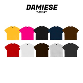 ÁO THUN BOXY TRƠN DAMIESE COTTON 260GSM Cổ Tròn