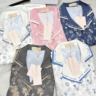 Bộ mặc nhà lụa Sam Luxury, pijama lụa tay ngắn quần dài