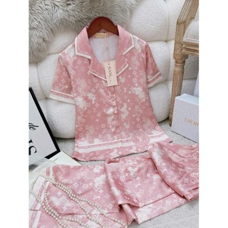 Bộ mặc nhà lụa Sam Luxury, pijama lụa tay ngắn quần dài