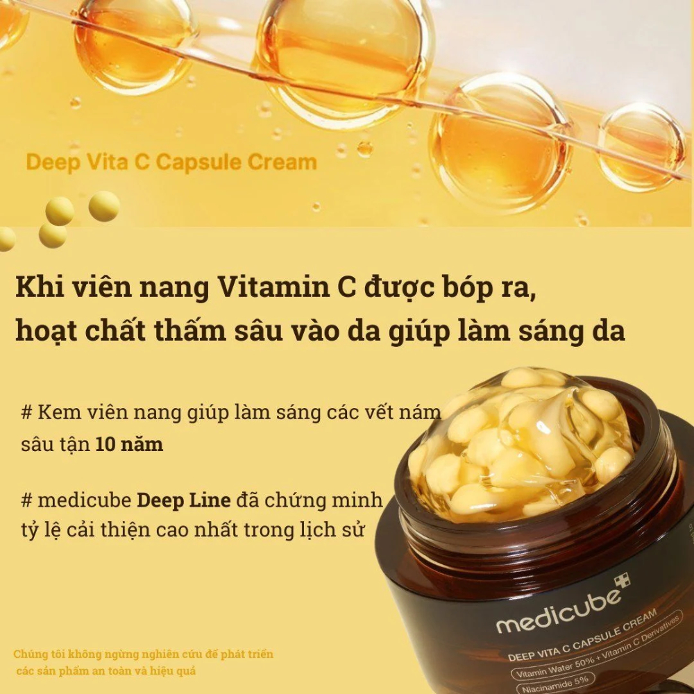 Kem dưỡng ẩm sáng da mờ thâm Medicube DEEP VITA C CAPSULE CREAM 55g
