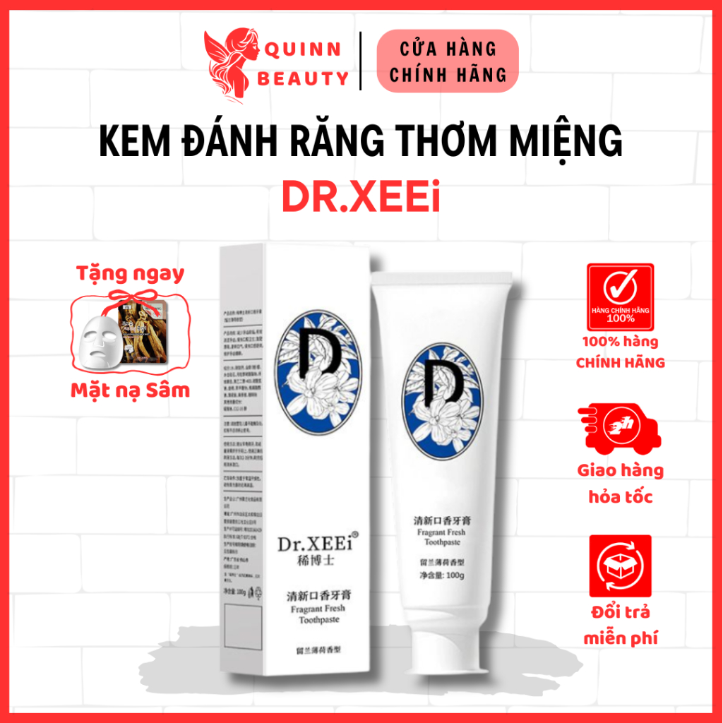 Kem đánh trắng răng Dr.XEEi - Giúp hơi thở thơm mát, bảo vệ viêm nướu, đánh bay mảng bám trên răng, tự tin khi giao tiếp