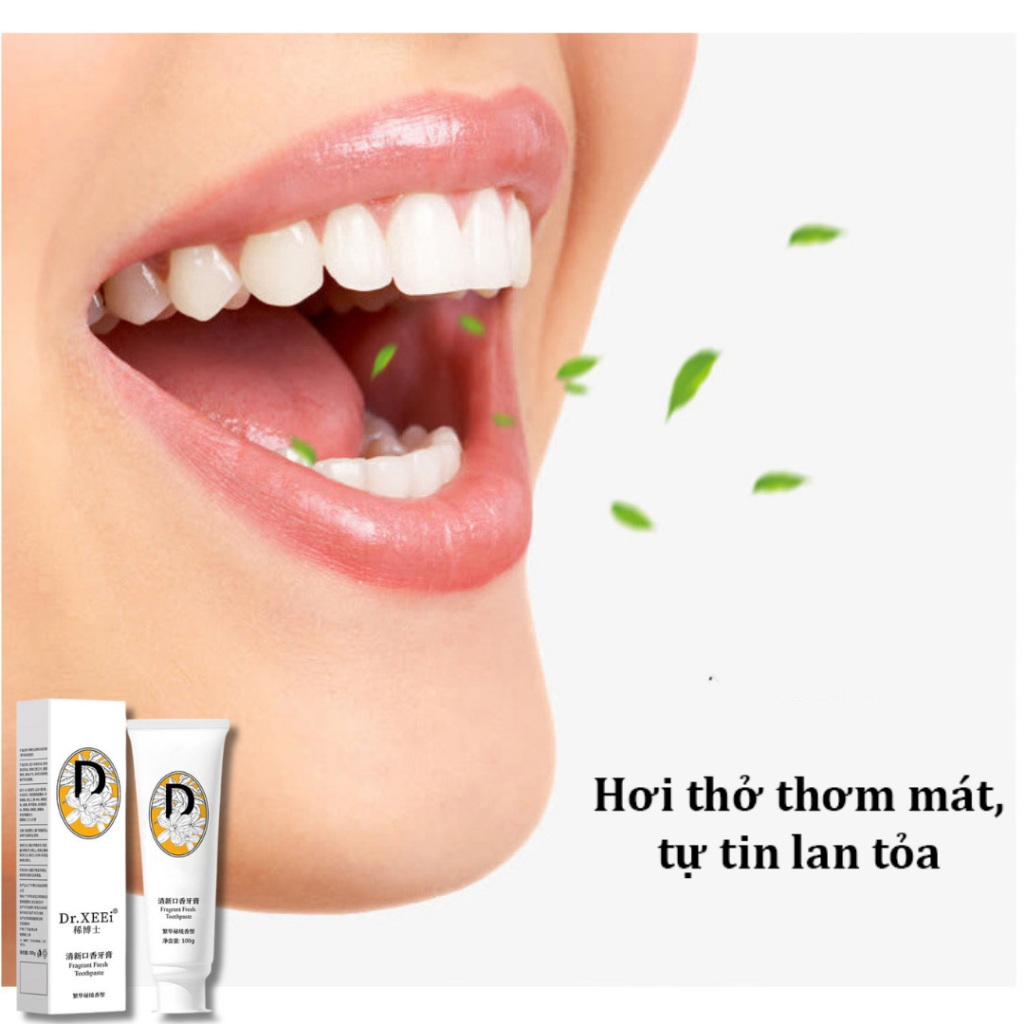 Kem đánh trắng răng Dr.XEEi - Giúp hơi thở thơm mát, bảo vệ viêm nướu, đánh bay mảng bám trên răng, tự tin khi giao tiếp