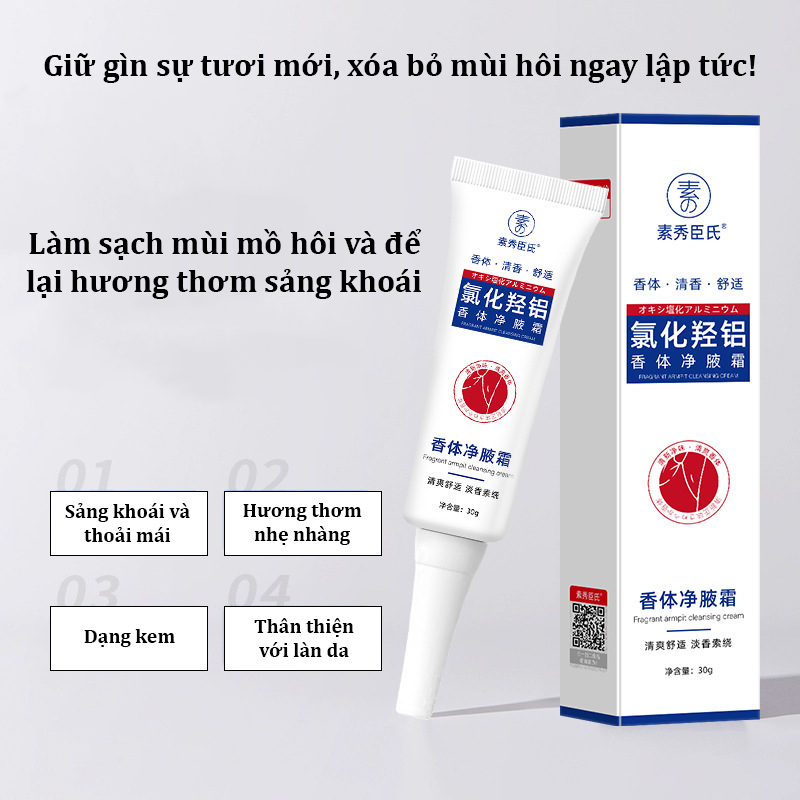 Kem ngăn mùi hôi nách PHALAMIN - Giúp vùng da khô thoáng, hạn chế mồ hôi, giảm mùi khó chịu, tự tin suốt ngày dài 30ml