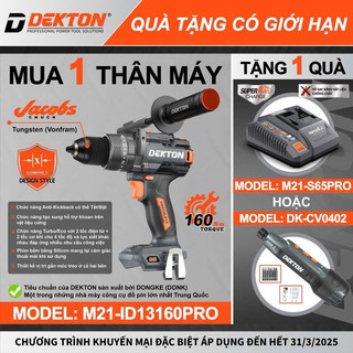 Khoan Pin Dekton M21-ID13160Pro Tặng 1 Sạc M21-S65Pro