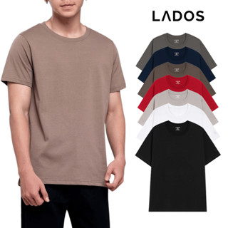 Áo thun unisex trơn cao cấp đủ màu LADOS-19202 chất liệu cotton thoáng mát thoải mái - áo thun trơn nam nữ thời trang
