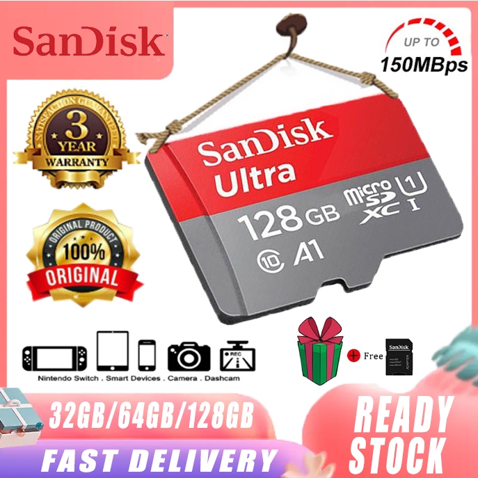 Thẻ Nhớ MicroSD Class 10 32GB 64GB 128GB Micro sd Cho Điện Thoại Máy Tính Bảng Máy Ảnh