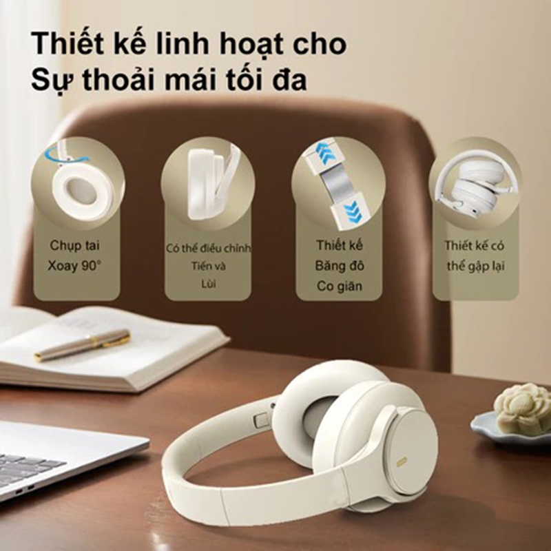Tai nghe bluetooth độ trễ thấp tai nghe bluetooth chụp tai không dây cảm ứng thông minh, chống ồn, siêu bền cho thể thao | BigBuy360 - bigbuy360.vn