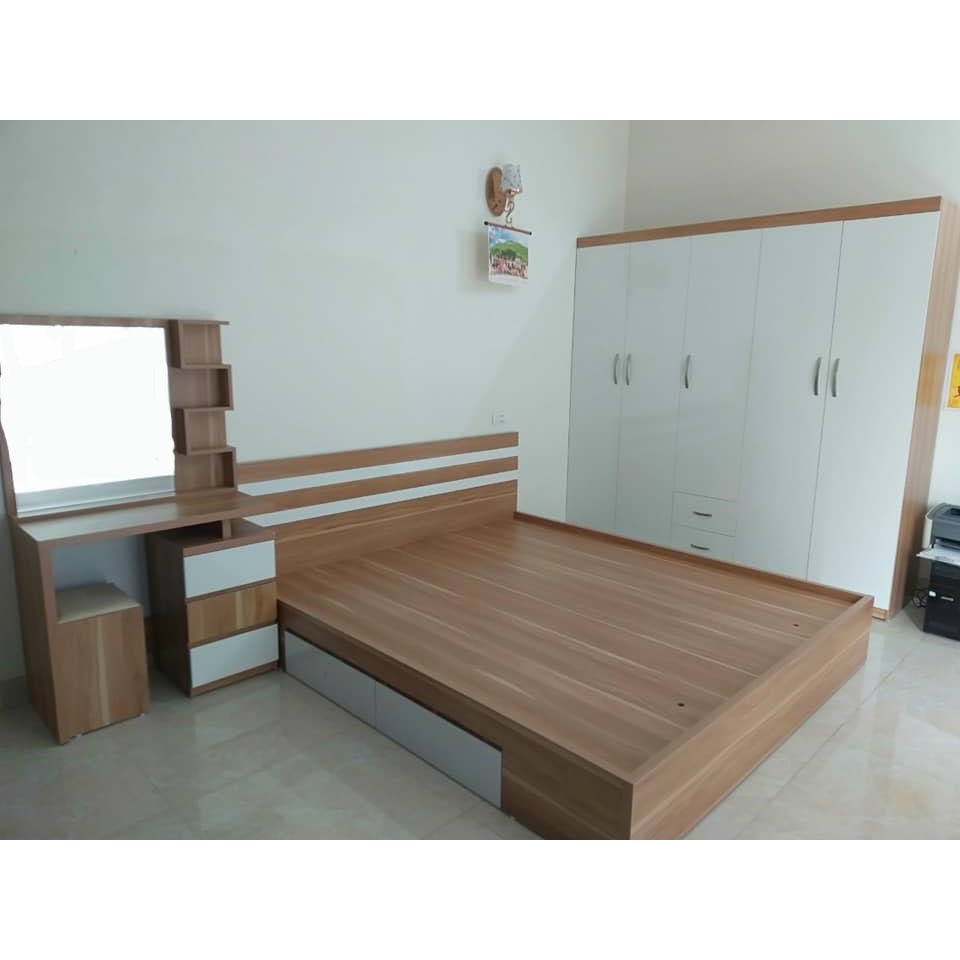 [FREESHIP TẠI HÀ NỘI] Giường - tủ gỗ MDF phủ melamine