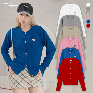 Áo khoác cardigan nữ thun gân len MONÁ - WINDY