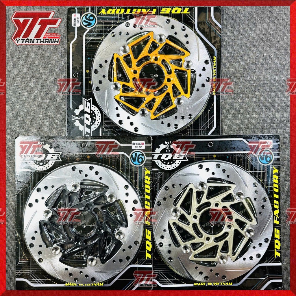 Đĩa thắng TQ6 V6 267mm cho xe máy MS23