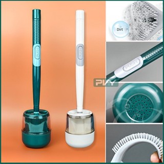 Bộ Chổi WASEN cọ bồn cầu, nhà vệ sinh gắn tường silicon chổi chùi toilet có bình chứa nước tẩy rửa
