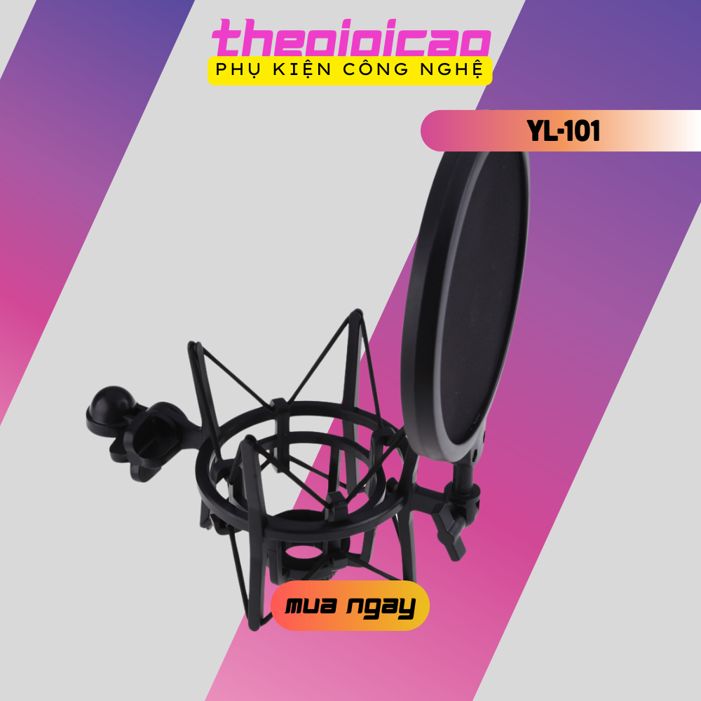 Shock Mount Kèm Màng Lọc Âm Cho Micro YL-101