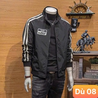 Áo khoác dù nam nữ màu đen 3 sọc chất liệu dù gió 2 lớp cao cấp dáng form bóng chày bomber đẹp HAVADOHCM M08 mẫu mới
