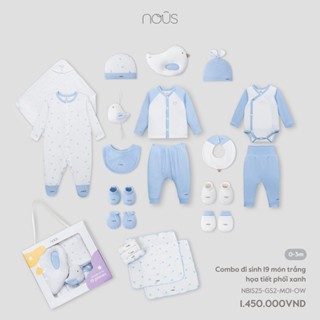  Nous Newborn combo quần áo đi sinh,Set quà tặng cho bé 9,19 món chất liệu thoáng mát 