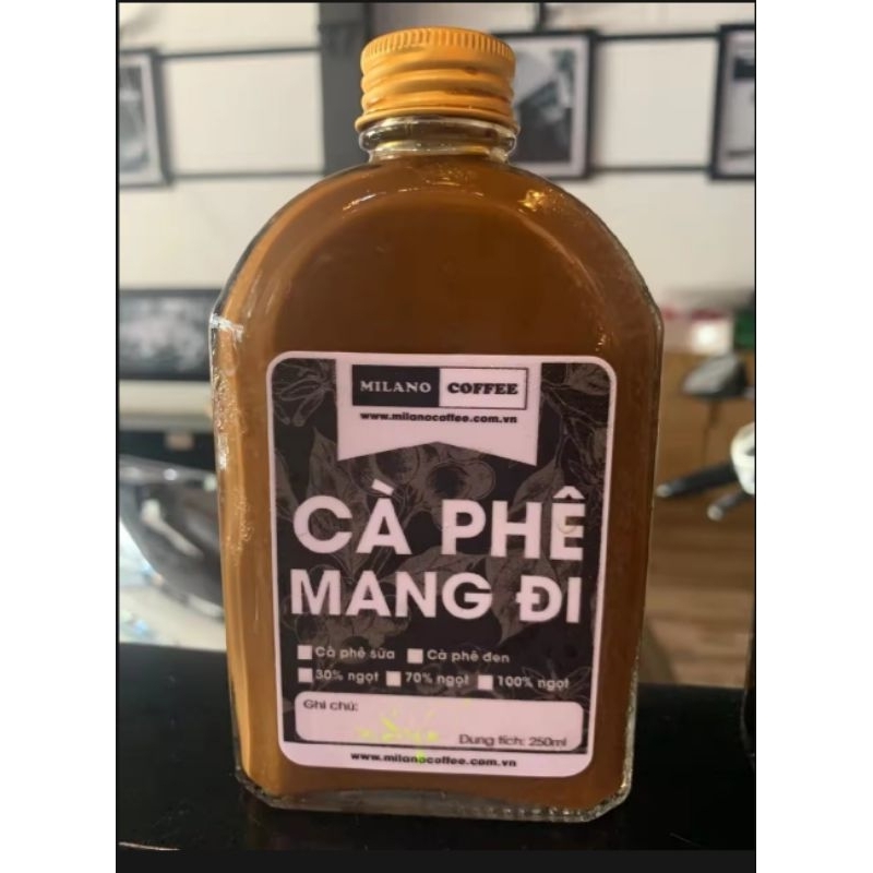 Chai Cà Phê Sữa Moka Milano Pha Sẵn 250ml