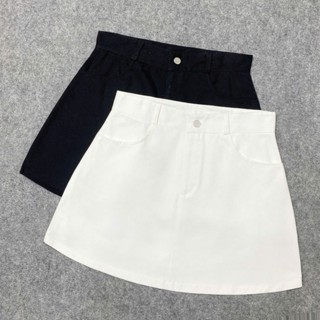  Chân Váy Kaki Bigsize Nữ Dáng A Phom Màu Basic Dễ Phối Lưng Cao Có Quần Trong Thời Trang CV11 