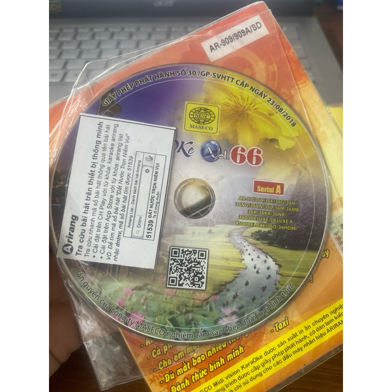 Đĩa Karaoke Airang vol 66 ( vol mới nhất ). seria