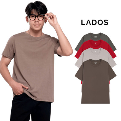 Áo thun trơn tay ngắn LADOS-29202, chất thun cotton 2 chiều với nhiều màu sắc tươi sáng