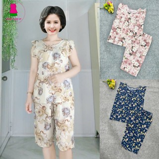 Đồ bộ trung niên lửng cánh tiên tole lanh 2 da 48-75kg loại đẹp