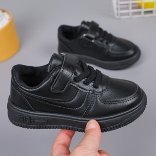 Giày thể thao bé trai bé gái full đen giày học sinh đi học kiểu dáng thời trang phong cách Hàn Quốc Giày bé trai SHQ171