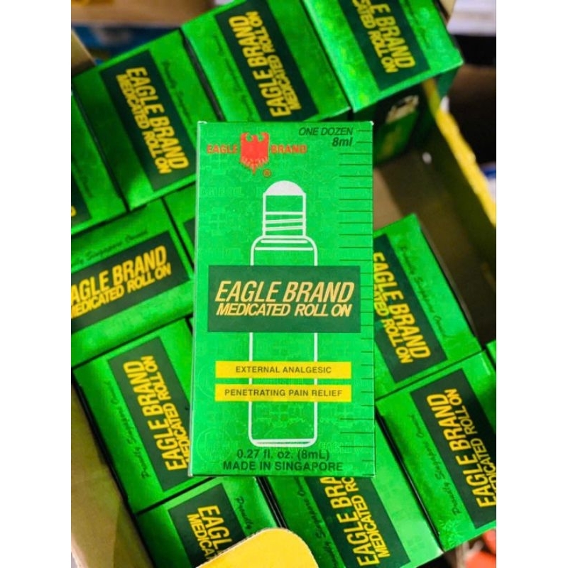 Lốc Dầu Gió Con Ó Eagle Brand Medicated Roll On (Màu Xanh Dạng Lăn) 8ml Mỹ 🇺🇲