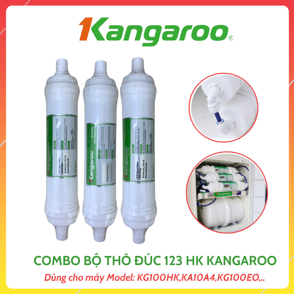Combo Bộ Thô 123 HK Dạng Đúc Kangaroo Giúp Loại Bỏ Các Tạp Chất Dùng Cho Các Máy Có Model KG100HK, KA10A4, KA10A5,..