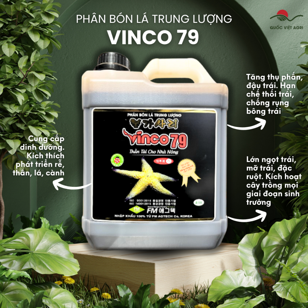 Phân bón lá trung lượng VINCO 79 HÀN QUỐC VINO 79 (Can 4 LÍT)