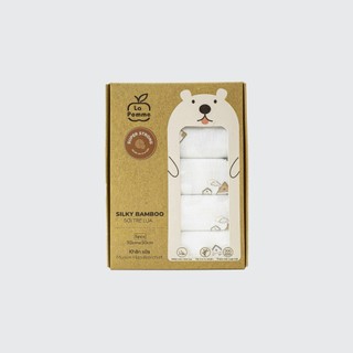 LAPOMME KHĂN SỮA LAPOMME HỘP 5 CHIẾC SỢI TRE CAO CẤP, Suzy baby