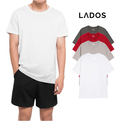 Áo thun cotton thời trang unisex trơn cao cấp LADOS-39202 chất liệu thoáng mát thấm hút tốt